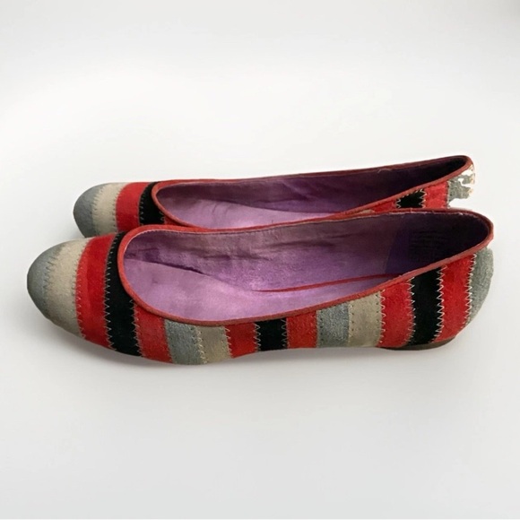 Soho Lab Multicolour Suede Ballet Flats Women’s Size 7.5 Boho Chic Style - Picture 2 of 10